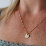 HAND STAMPED PAW PRINT NECKLACE