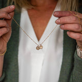 Gold Filled Hand Stamped Birth Month Flower Necklace