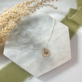 Mix metal birth flower rose necklace