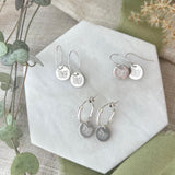 HAND STAMPED BUTTERFLY EARRINGS