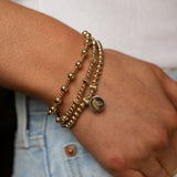 BEADED BIRTH FLOWER BRACELET - GOLD FILLED