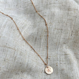 Rose Gold Knotted Necklace With Birth Flower Pendant