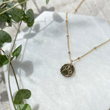 HAND STAMPED PAW PRINT NECKLACE