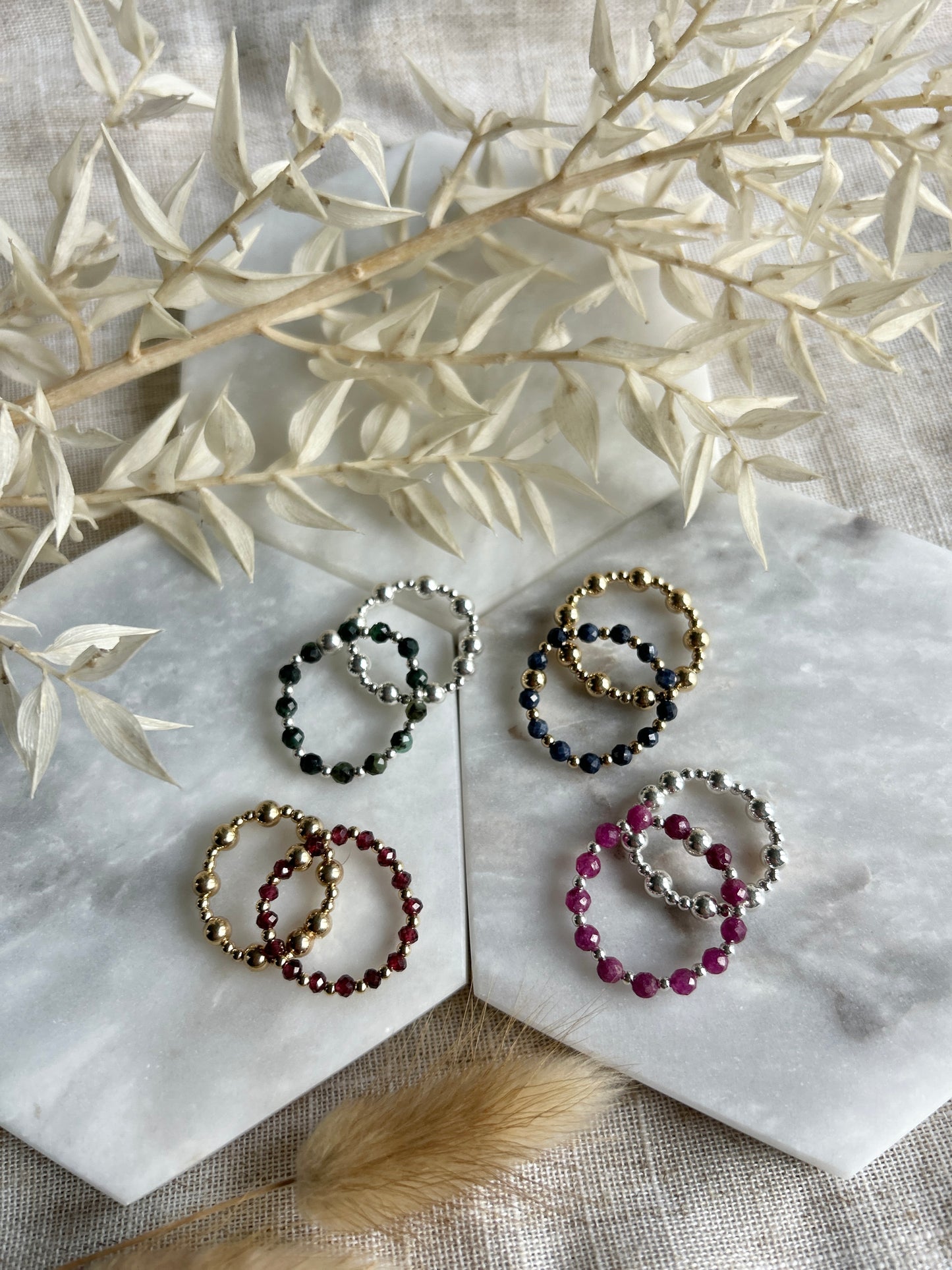 Birthstone Ring Duo Gift Set