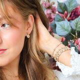 BIRTH FLOWER BALL DROP EARRINGS