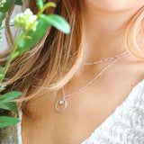 STERLING SILVER BIRTHSTONE NECKLACE