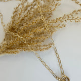 18K GOLD FILLED PAPERCLIP TOGGLE CHAIN
