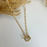 18K GOLD FILLED 'BECKY' TOGGLE NECKLACE