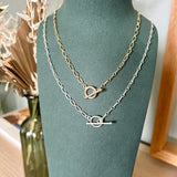 18K GOLD FILLED 'BECKY' TOGGLE NECKLACE