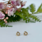 Knot stud earring - gold