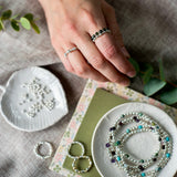 MOTHER OF PEARL STACKING RINGS