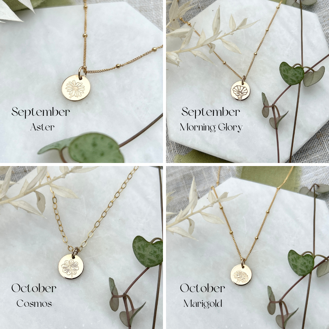 Mother's Day Gift: Birth Flower Necklaces – | Baby Gizmo