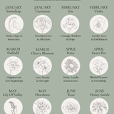 BIRTH FLOWER HOOP EARRINGS