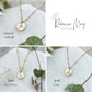 Birth Flower Necklace & Huggie Earring Gift Set - Gold Filled
