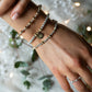 Birth Month Flower Beaded Bracelet - Sterling Silver