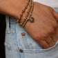 Birth Month Flower Beaded Bracelet - Mix Metal