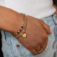 Birth Month Flower Beaded Bracelet - Gold Filled