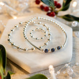 SARAH BIRTHSTONE BRACELET - STERLING SILVER