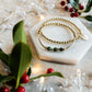 Birth Flower & Birthstone Bracelet Stack - Gold Filled Gift Set