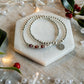 Birth Flower & Birthstone Bracelet Stack - Sterling Silver Gift Set