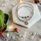 Birth Month Flower Beaded Bracelet - Sterling Silver