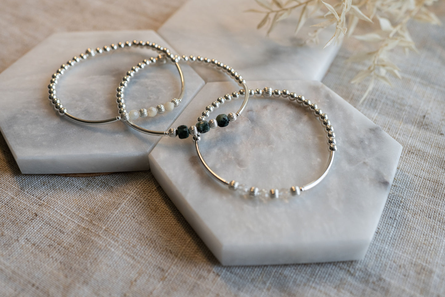 Sterling Silver Sarah Birthstone Bracelet