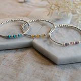 SARAH BIRTHSTONE BRACELET & NECKLACE GIFT SET - GOLD FILLED