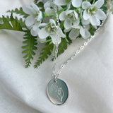 CLASSIC OVAL BIRTH FLOWER PENDANT