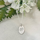 PETITE OVAL BIRTH FLOWER PENDANT