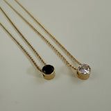 Birthstone Bezel Necklace
