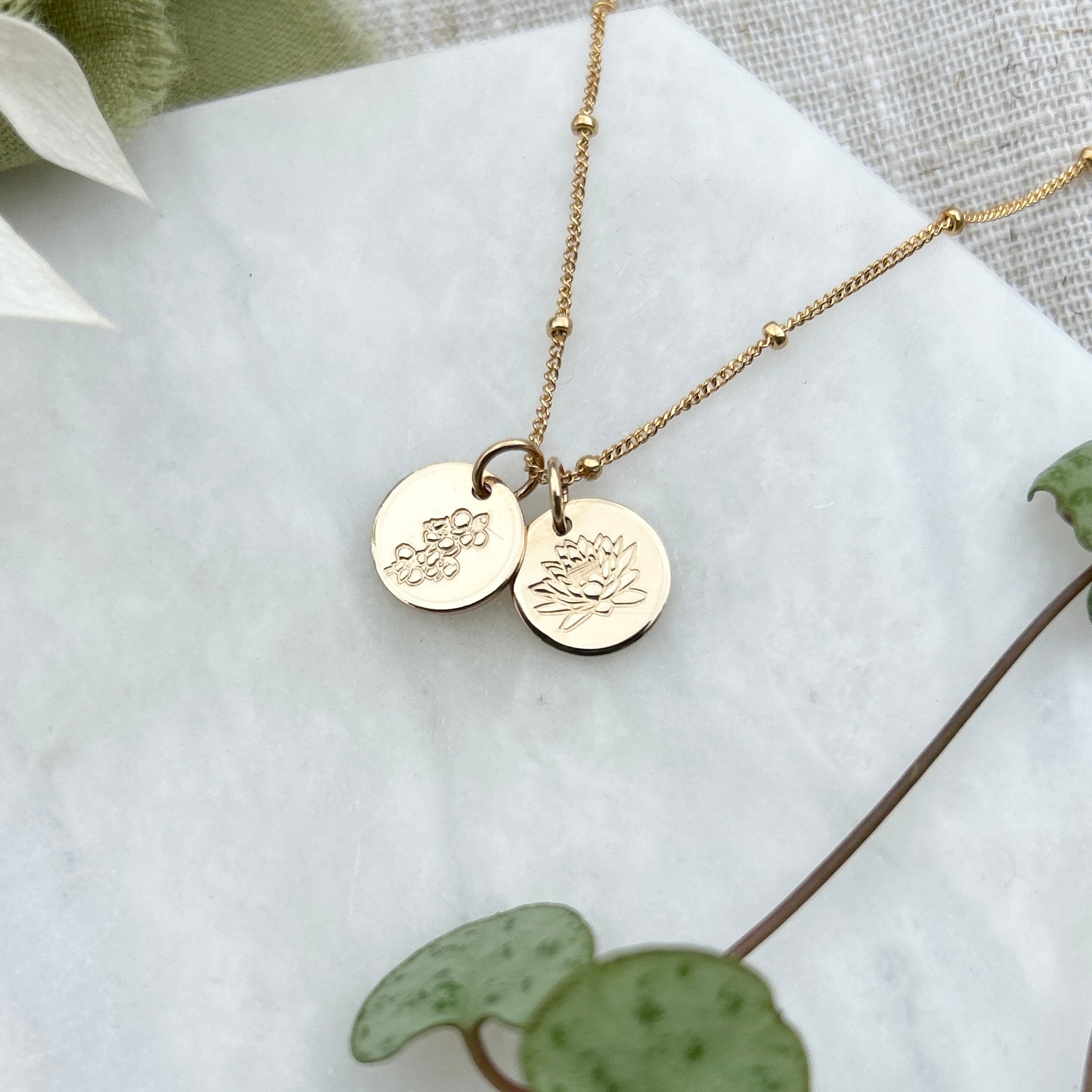 BIRTH FLOWER KNOTTED CHAIN