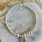 Birth Month Flower Beaded Bracelet - Sterling Silver