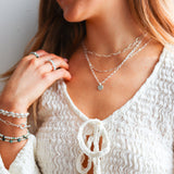 HAND STAMPED BIRTH FLOWER NECKLACE – STERLING SILVER