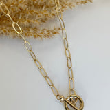 18K GOLD FILLED PAPERCLIP TOGGLE CHAIN