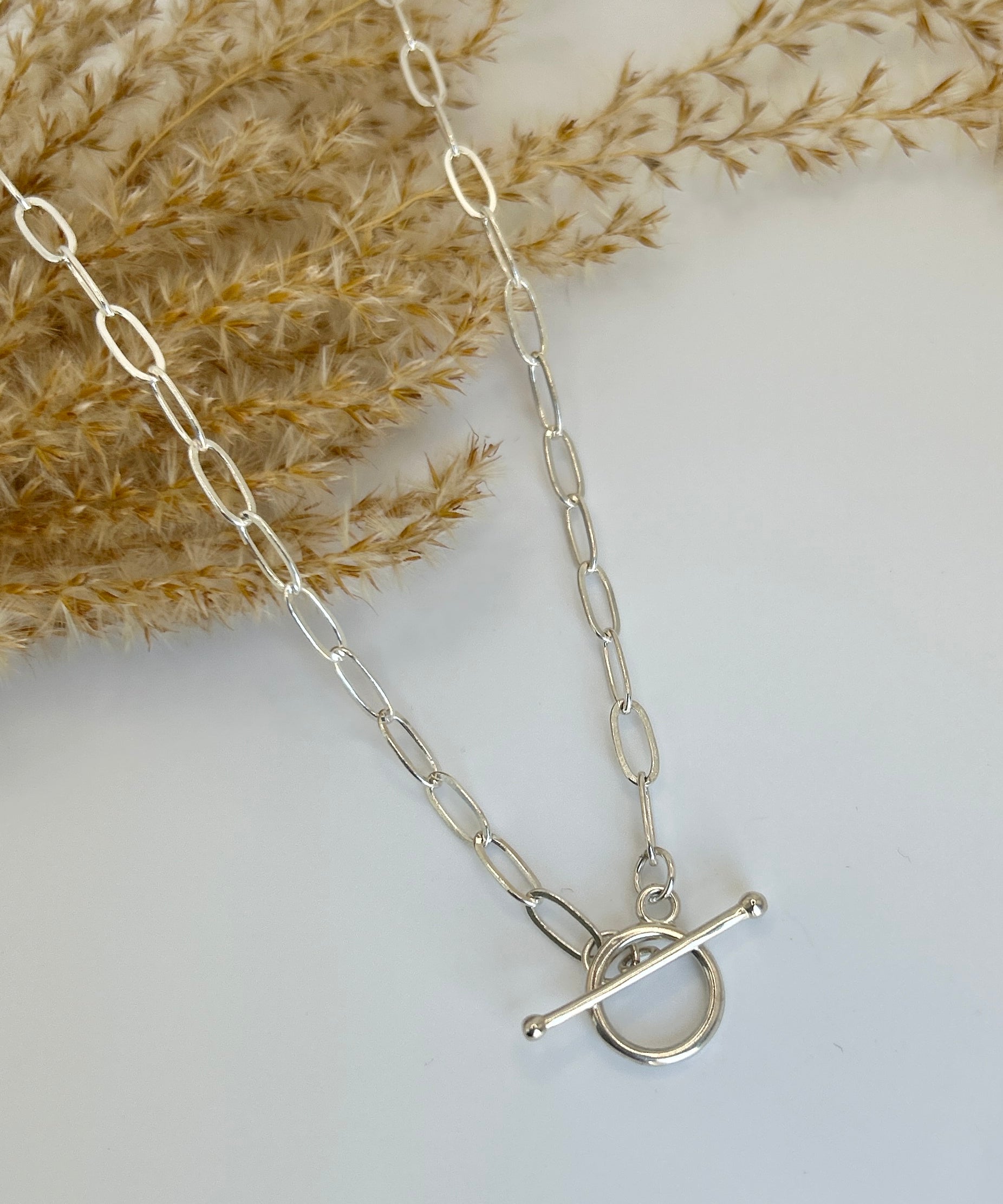 STERLING SILVER PAPERCLIP TOGGLE NECKLACE – Rebecca May Jewellery