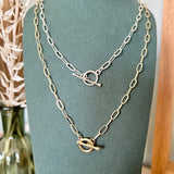 18K GOLD FILLED PAPERCLIP TOGGLE CHAIN