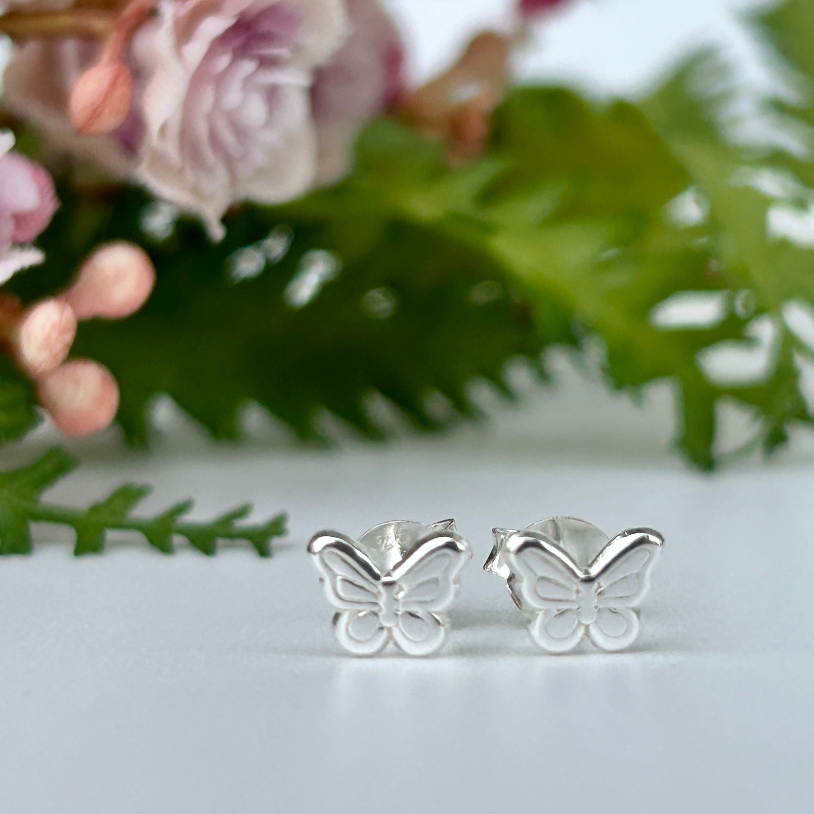 Butterfly earring studs