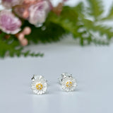 STERLING SILVER DAISY STUD EARRING