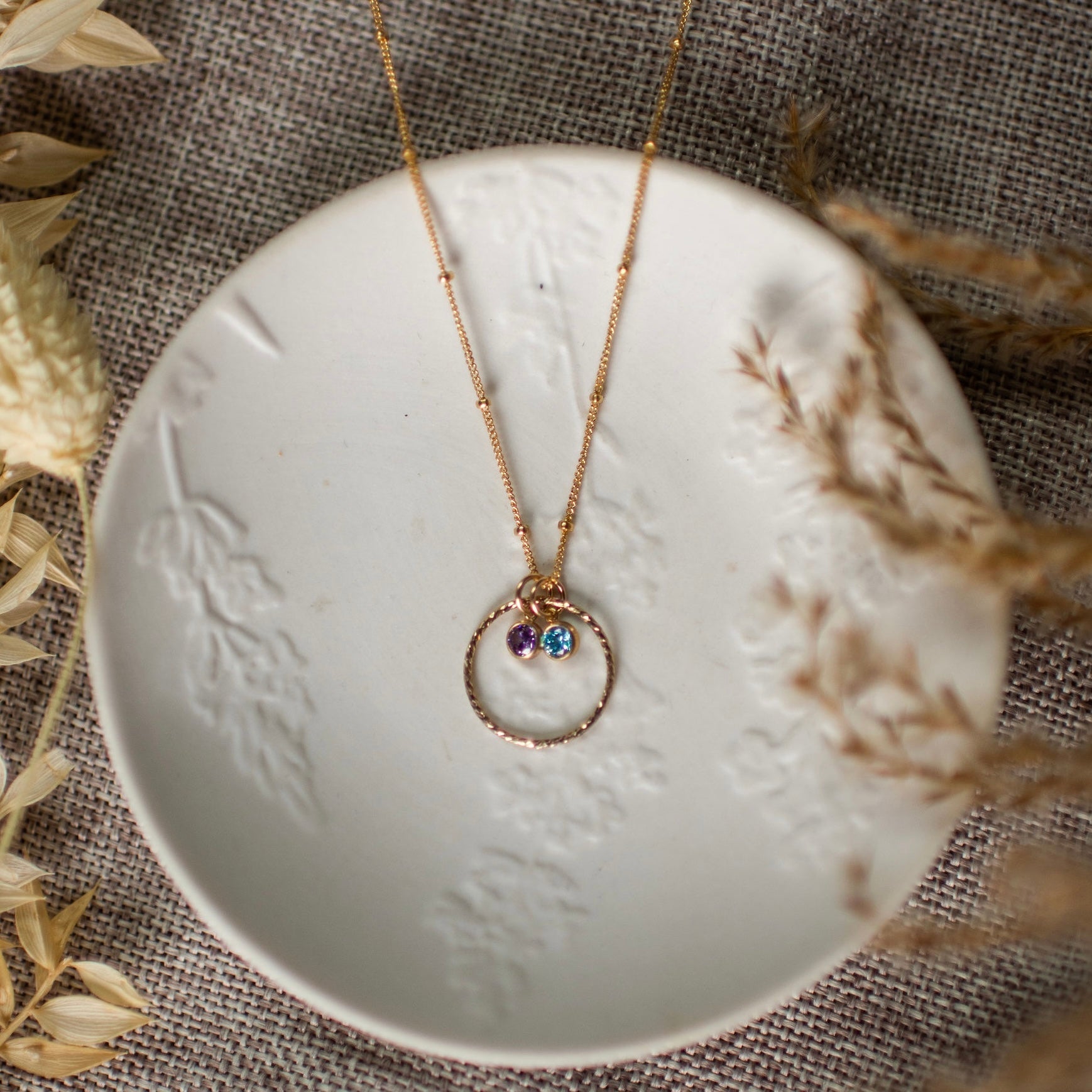 Blue Sapphire Charm Pendant - September Birthstone Jewellery – EDGE of EMBER