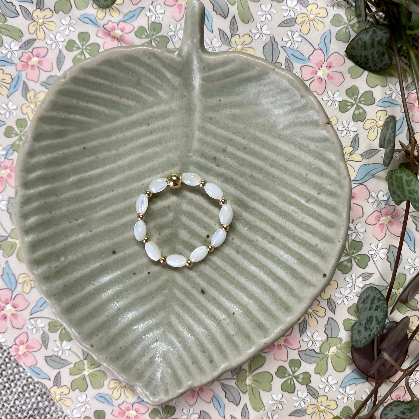 Mother Of Pearl Stacking Ring