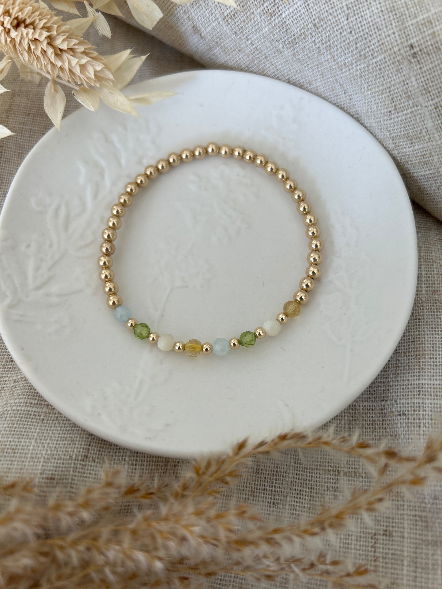 BIRTHSTONE BRACELET - GOLD FILLED