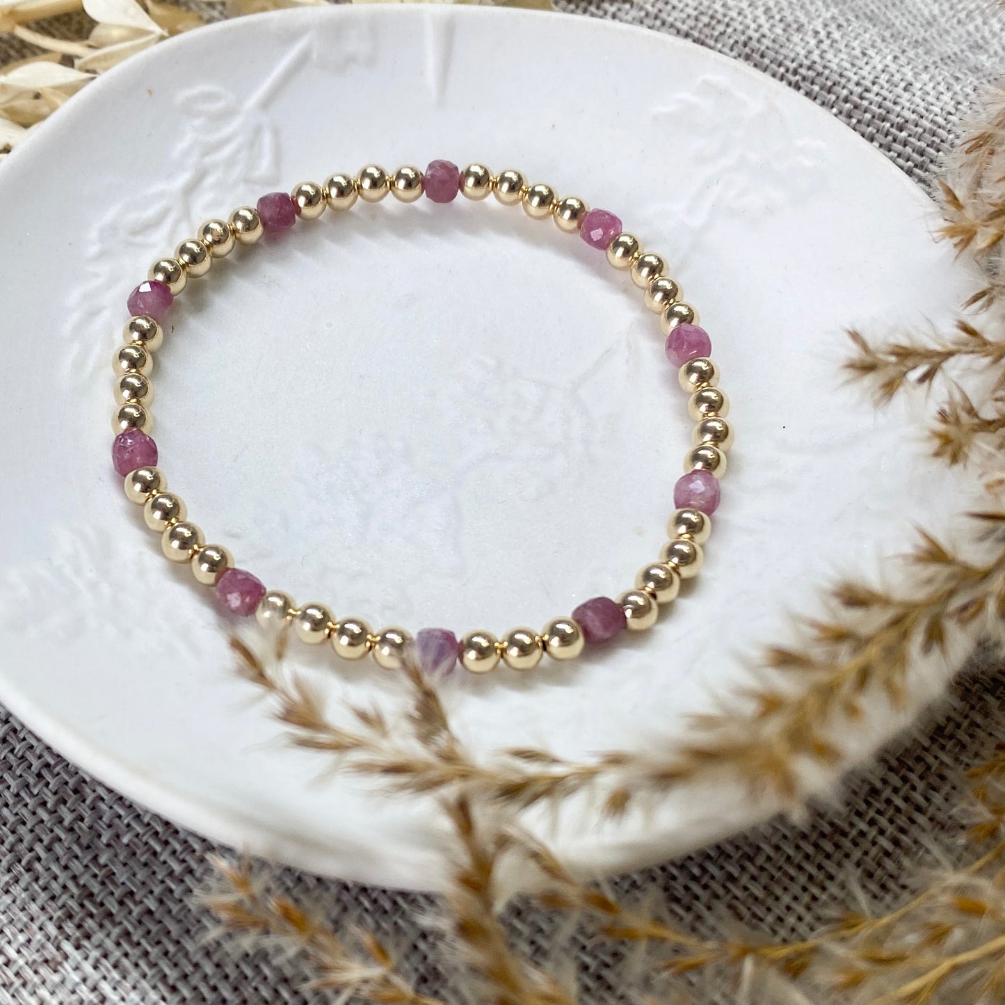 BIRTHSTONE BRACELET - GOLD FILLED